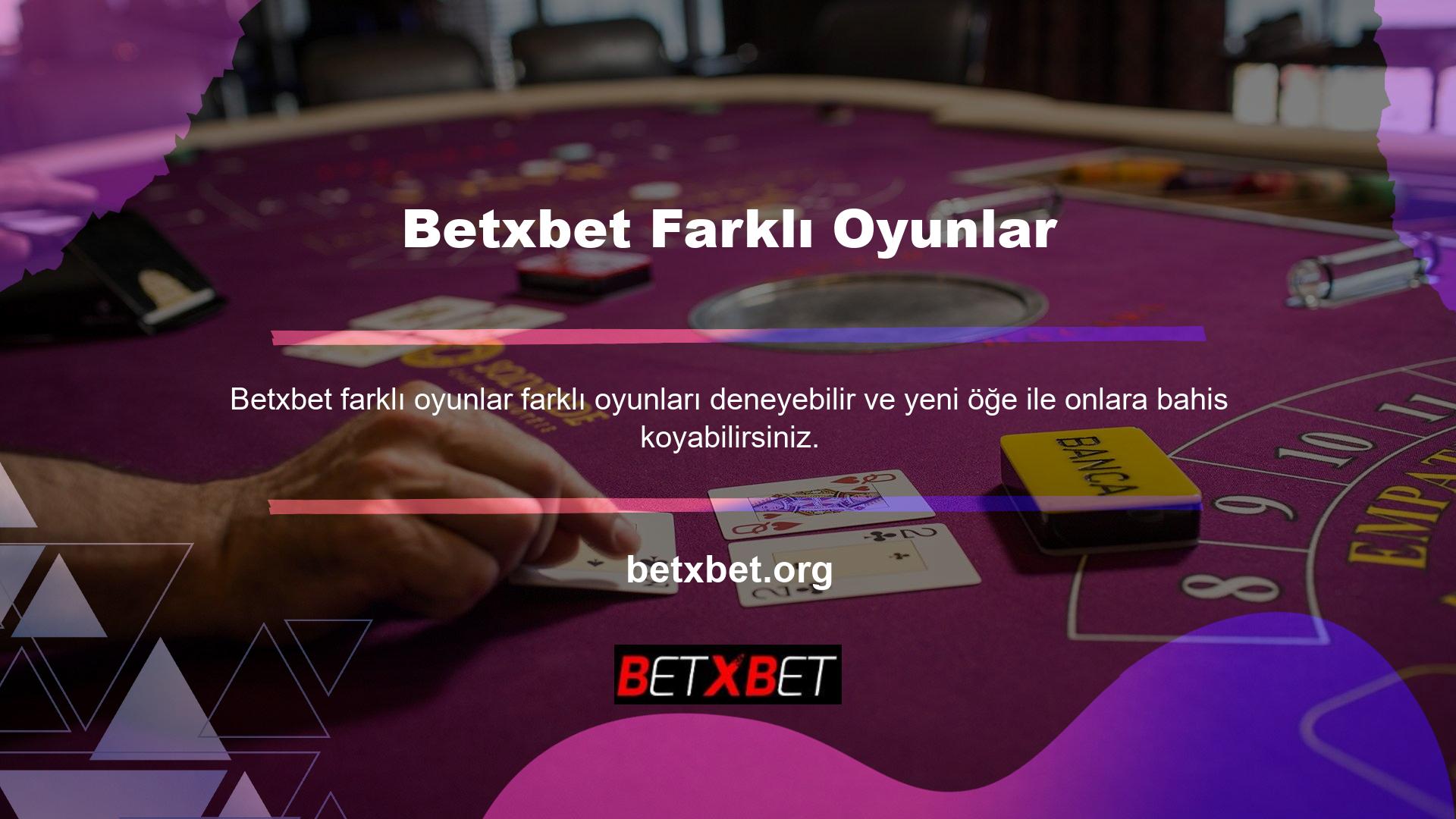 Ayrıca, birçok insanın sevdiği oyunlar, bir tahta veya kartlarla oynayabileceğiniz, ödülleri olanlar, eğirme makaraları ve video ekranları gibi farklı oyun türleri de oynayabilirsiniz